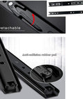 Beefy Heavy Duty Ball Bearing Drawer Slides 30kg Capacity For Kitchen Cabinets And Desks, Silent Metal Runners, Smooth 2 Section Guide Rails For Keyboard Trays, Includes Fixing Screws, black steel detachable slides with rubber pads