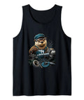 Cool CNC Tools Vise Gauge Square Machinist Gift For Guys Classic Fit Black Tank Top with bear graphic, lightweight fabric, perfect for shop workers.