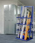 Heavy Duty Vertical Bar Rack For Lumber And Steel Rods Garage Storage Solution With 3000 Lb Weight Limit built tough, holding various materials.