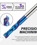 Badass Compression CNC Router Bits For Woodworking 2 Pack quarter inch shank and cut diameter with Naco nano coating for precision machining.