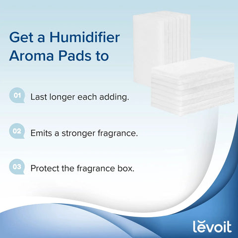 16 Pack Humidifier Aroma Pads Replacement For LV600S LV600HH Classic300S OasisMist450S Boosts Fragrance Strength White