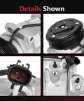 Heavy Duty Ac Compressor With Clutch For 3.6L Pentastar Engine Ready To Install For Chrysler Town And Country Dodge Grand Caravan Journey Avenger Keeps You Frosty detailed view of clutch and pulley components.
