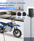 24V Replacement Charger Cable, 6.6Ft Long, charging Razor MX350 scooter with LED indicator showing charging status
