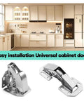 Rotating Concealed Cabinet Hinges For Doors No Drill Invisible Hinge With Hydraulic Action Cold Rolled Steel in modern kitchen