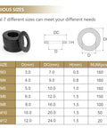 Heavy Duty Black Zinc Plated Steel Flat Washers Set With Fender Washers And Lock Washers 800 Pieces In Seven Sizes M3 to M12