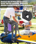Electric Plane Motor Mount Adjustable Height Aluminum Brushless Motor Stand for 2 to 4.3 Inch Motors shown in outdoor setting