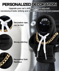 Gear Shift Hoodie Car Accessory With Universal Fit Funny Shift Knob Cover For Automatic And Manual Transmissions Cute Interior Hoodie Year Round Protection Totally A Must Have Gift For Car Lovers, showing decorative gold necklace and strong stitching detail.