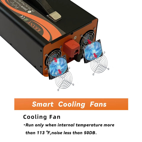 Beast 2000W Pure Sine Wave Inverter with cooling fans, 48V DC to 110V 120V AC power converter for truck boat RV camping