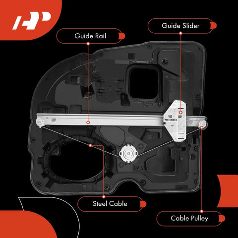 Rear Right Passenger Window Regulator With 2 Pin Plug Motor For Dodge Ram 1500 2009 2020 Replacement Lift OE Style Cable Assembly