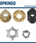 Flo Torq II Hub Kit 15 Spline For Mercury Outboards Fits 60 To 300 HP Verado MerCruiser Alpha One And Bravo One Drives Includes 835257Q1 835257K1 Works With Aftermarket Props Easy Install components displayed