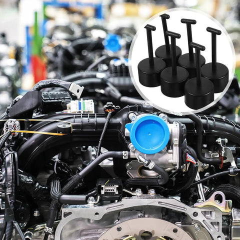 Six Piece T Handle Socket Wrench Set For No Sweat Lamp Holder Outer Ring Removal And Smooth Fixture Repairs With A Foolproof Grip And Quick Fix Design displayed on an engine, showcasing versatile tools.
