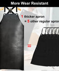 Heavy Duty Waterproof Vinyl Apron 43 Inch Cross Back Adjustable Dishwashing Apron, comparison with regular aprons