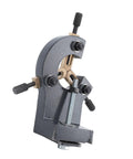 Beefy Wood Lathe Steady Rest Stabilizer for Mini Turning Projects grey metal woodworking support shown in front view