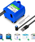 Pet Water Fountain Pump Replacement With LED Indicator And Cleaning Brush, 5V 1.5W Motor Compatible DR-DC160 Cat Drinking Fountain Pump