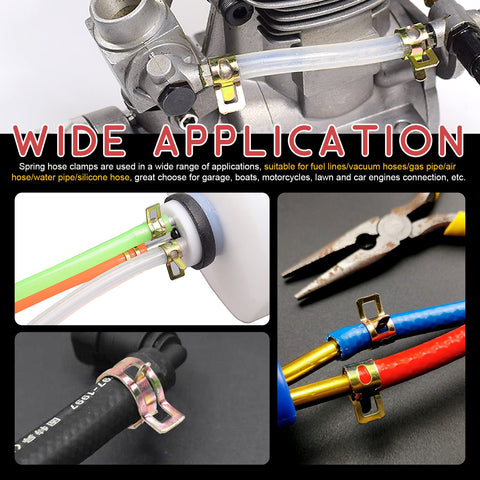 Must Have 121 Piece Spring Band Clips Kit With 12 Sizes From 7mm To 22mm Hose Clamps Pliers Fuel Silicone Vacuum Hose Fasteners