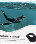 Diver using Two Pack Diving Lip Protector Silicone Guard For Scuba Regulators No Frostbite Sting Protection Stay Comfy Underwater Lip Shield