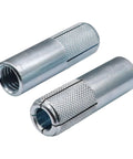 Drop-In Anchor Kit With 3 1/7 Inch Hole Depth And 1 Inch Hole Diameter, Zinc Plated Carbon Steel Expansion Anchors For Solid Concrete And Stone