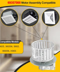 Bathroom Exhaust Fan Motor Assembly With Quiet Operation High Airflow No Sweat Install Easy Installation Includes S57769000 Motor