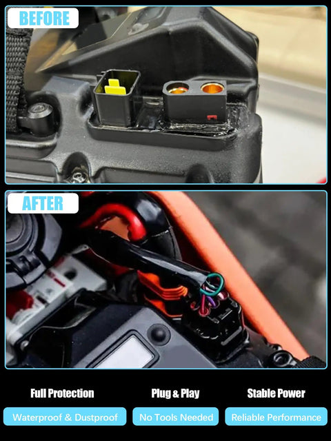 Plug And Play Main Power Wiring Harness For Sur Ron LBX Light Bee X S Electric Dirt Bike No Fuss Setup Premium PVC Nylon Battery Cable Connector Wire Rigorous Fitment Tested For Easy Fit And Reliable Power