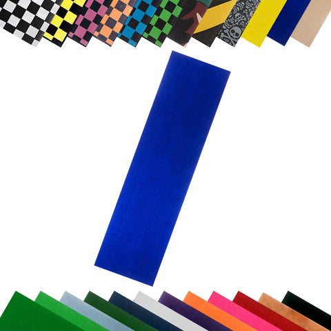 Skateboard Grip Tape Sheet 9 By 33 Inches Blue 80 Grit Easy Apply Adhesive Fits Most Skateboards Cruisers And Scooters Sticks In Cold Or Hot Weather Ready