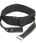 Pro Level Utility Tool Belt For Tradesmen And Carpenters Crafted From Tough 1200D Oxford Fabric With Quick Release Buckles, padded, black design.