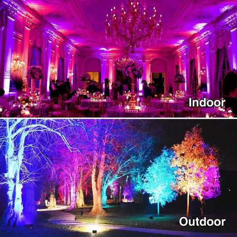 Big Time 50W RGBW LED Flood Light 2 Pack Includes Smooth Dimming Plus Handheld Remote Control 120 Vivid Shades Warm White Adjustable Timer Easy Setup For Yard Patio Weekend Vibe