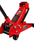 3 Ton Floor Jack With Fast Lift Hydraulic Service Jack Made From Heavy Duty Steel, Car Jack For Garage And Shop, red jack
