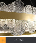 Modern LED Dimmable Pendant Lights With Brushed Gold Ring And Cut Crystal Glass For Dining Area Easy Setup Smooth Touch Control Top Tier Glow Sharp Style Indoor Hanging Fixture featuring diamond glass panels.