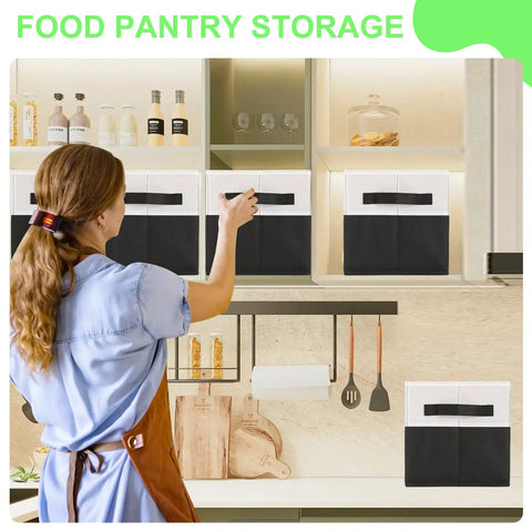Heavy Duty Large Shelf Storage Bins Four Pack Black Collapsible Fabric Storage Baskets Foldable Closet Organizers Built Like A Tank With Hardcore Durability Rock Solid Knockout Quality