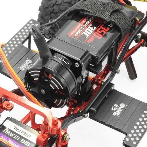 2204 2400KV Brushless Outrunner Motor With Transmission And 30A ESC Upgrade For SCX24 Crawler Axial 1 To 24 Scale RC Car installed