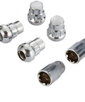 Honda Wheel Lock Kit 6 Piece M12x1.5 Anti Theft Lug Nuts With 2 Keys Ball Seat For All Honda Factory Wheels shown