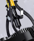 Heavy Duty Hydraulic Bearing Puller Kit With Reinforced Center Pin 30 Ton Capacity in action extracting a gear.