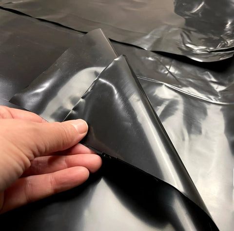 Rock Solid.006 Mil Polyethylene Moisture Vapor Barrier Roll For Laminate Engineered Hardwood Floors 100 Square Feet with self-adhesive tape