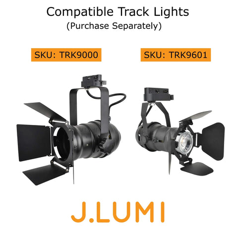 Compatible track lights for Six Foot Black Rigid Aluminum Track Lighting Kit with Halo Single Circuit Rails, TRK9000, TRK9601