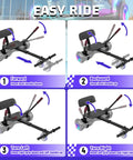Instructions for using Seat Attachment Kids And Adults Scooter With Adjustable Frame 23.6 To 31.4 Inches, 6.5 and 8.5 Inch