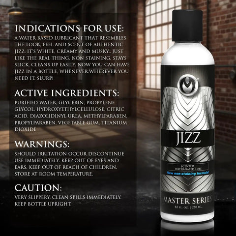 Rich Creamy White Water Based Body Glide With Musk Inspired Scent For External Use Massage Lubricant, 8.5 Oz Bottle