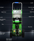 Heavy Duty Electric Stair Climbing Dolly With 900 Pounds Load Capacity Lets Anyone Haul Furniture Indoors Or Outdoors With Zero Sweat Or Extra Hands Needed Any Day, showing controls and features.