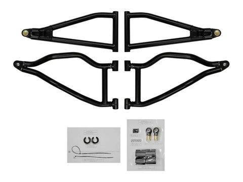 1.5 Inch Black Forward Offset A-Arms For Polaris RZR XP 900 And XP 4 900 Fit Up To 30 Inch Tires, black powder coat
