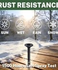Top Shelf Exterior Deck Screws 4 Inch 10 X 4 Star Torx Drive With Black Anti Rust Coating 50 Piece Pack shown in 1500-hour rust resistance test.
