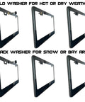 Ultra Slick 1mm T304 Stainless Steel License Plate Frame With 8K Mirror Polish, shown with gold and black washers.