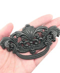Skeletonized Bronze Cabinet Pulls Set Of 2 With Antique Dark Bronze Finish 4.3 Inch Length 3 Inch Center To Center Zinc Alloy
