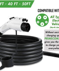 J1772 Level 2 Portable EVSE Charger 220V 16A With 10 To 15 Meter Cable coiled, North American compatibility shown