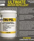Heavy-Hitting Silane Siloxane Concrete Sealer Water Repellent For Masonry Brick And Pavers Deep Penetration Formula 5 Gallon bucket.