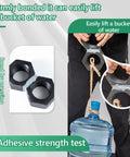 Heavy Duty Workhorse Metal Repair Epoxy Glue 1.76 Oz Waterproof Two Part Bond lifting bucket during strength test