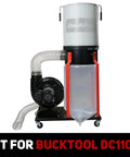 2 Micron Dust Filter Canister Kit For DC1100 Dust Collector, Easy Clean Handle, High Efficiency Filtration That Captures 98 Percent Of Fine Dust, Replacement Filter For Your Shop, Keeps Air Cleaner on DC1100 dust collector.
