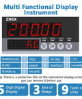 Ultra Precise S Type Load Cell Sensor With Indicator For Real Time Weight Readouts And Crisp Pro Grade Accuracy At 0.05 Percent Durable Alloy Pro Kit For Force Testing And Precision Validation With Easy Calibration, ZN5X display panel