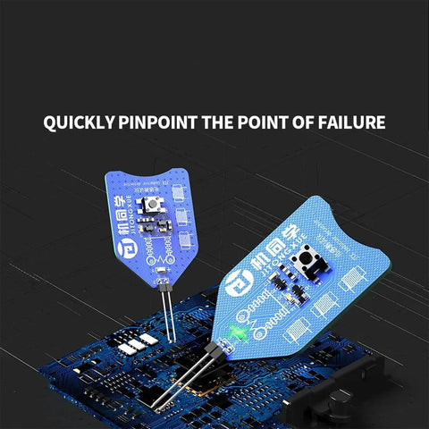Go-To Inductor Coil Tester For PC And Phone Motherboards, CT 1 Electromagnetic Induction Fault Locator on a motherboard.