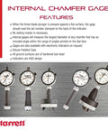 Inch Reading Dial Indicator Internal Chamfer Gage for 90 to 127 Degree Angles and 0 to 1 Inch Range showcasing features.