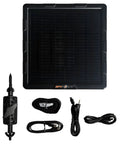 All-In-One Solar Panel Kit For Trail Cameras With Internal Battery, No-Fuss, Wire-Free Outdoor Power Solution SPLB-10 components shown