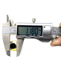 M12 3 Pin Male Circular Connector A Coding Interface measured at 12mm with digital caliper, brass gold-plated contacts